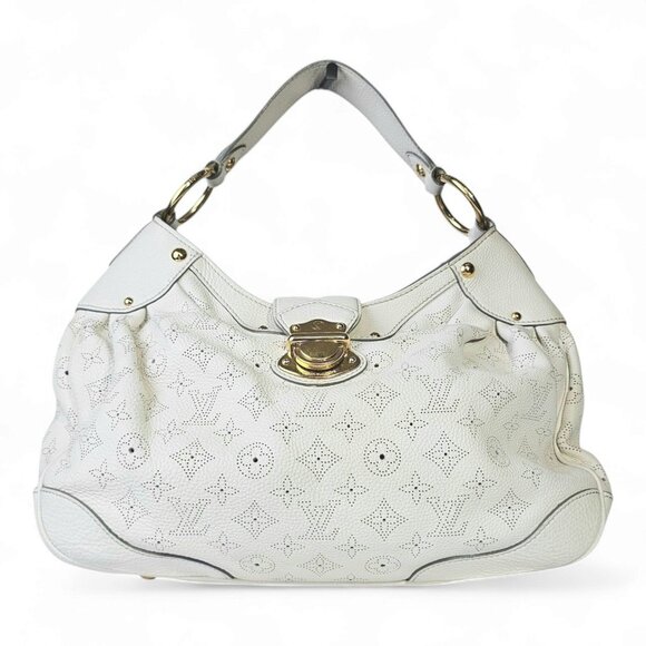LOUIS VUITTON Mahina Solar PM White Perforated Leather Shoulder Bag Monogram LV - Picture 1 of 16
